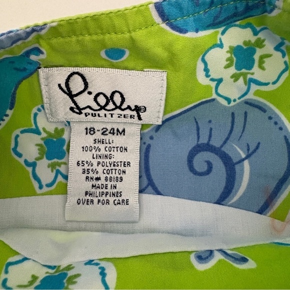 Lilly Pulitzer Dress escargot Snail Green Blue escargot - Picture 3 of 8